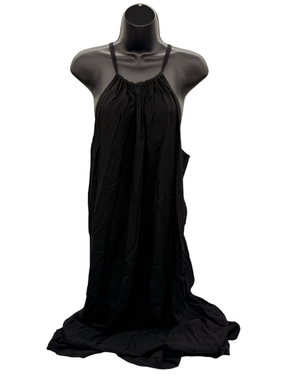 NWT Gap XL Black Scrunch-Neck Sleeveless Summer Dress